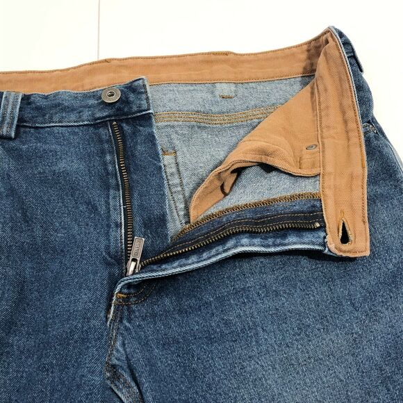 Duluth Trading Company Mens Blue Denim Ballroom Relaxed Fit Jeans 37x28 - Picture 3 of 10